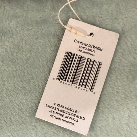 Vera Bradley Quilted Floral Wallet - Green and Red - Picture 2 of 14